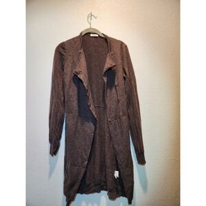 Brunello Cucinelli 100% Cashmere Asymmetrical‎ Cardigan Coat Brown Size S Italy